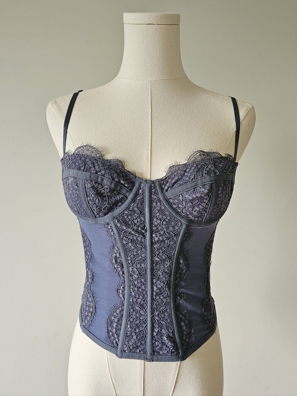 Urban Outfitters S Out From Under Modern love corset slate blue